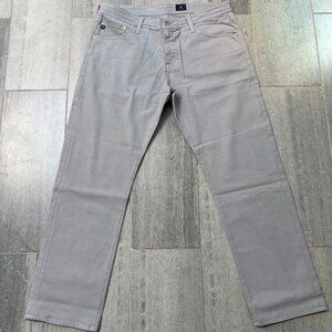 AG Adriano Goldschmied The Graduate Tailored Leg Light Gray Jeans Size 36 x 30
